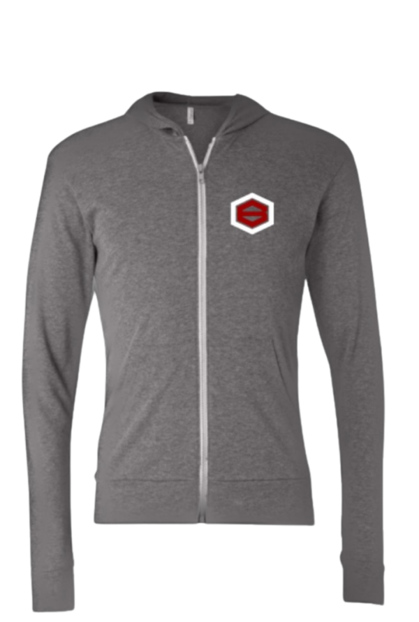 Blocks Zip up Hoodie - Gray Triblend